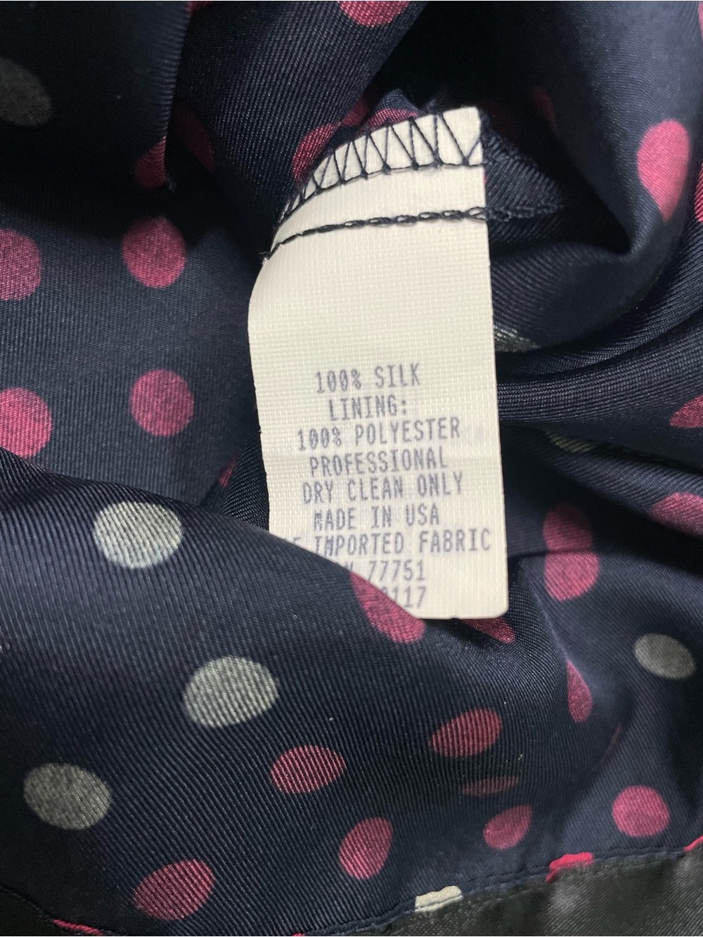 Betsey Johnson 100% Silk Polka Dot Dress Size 4 - Picture 6 of 9
